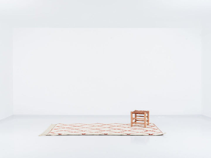 Custom Beni Mrirt Rug | Terracotta Diamond Trellis
