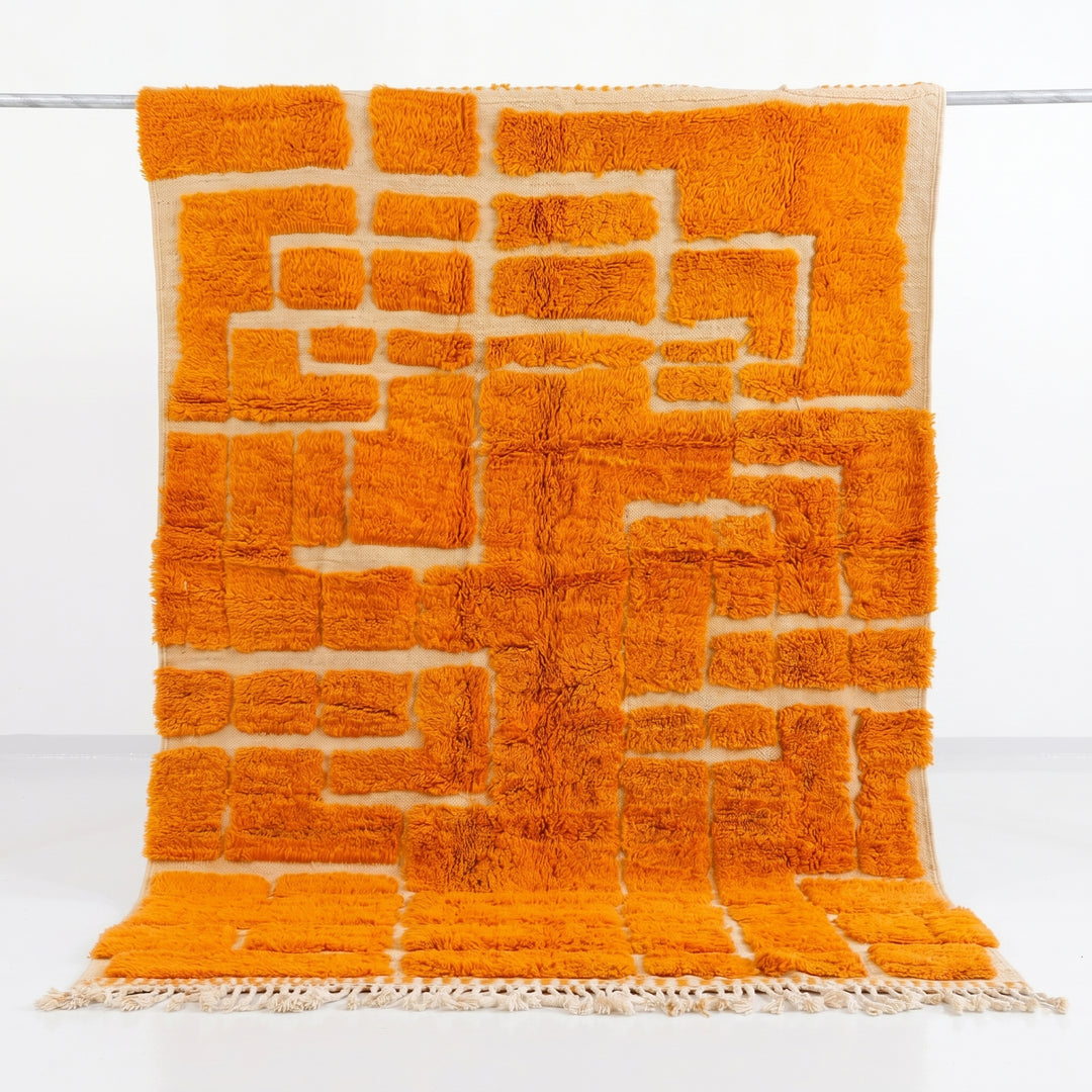 Tapis Beni Mrirt Sur Mesure | Le Labyrinthe Mandarine
