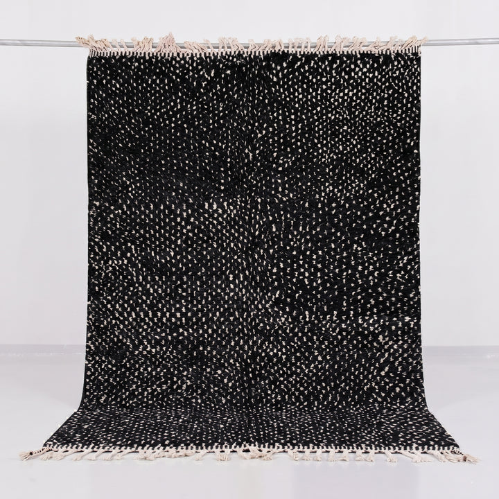 Custom Beni Ourain Rug - Black &amp; Cream Flecked