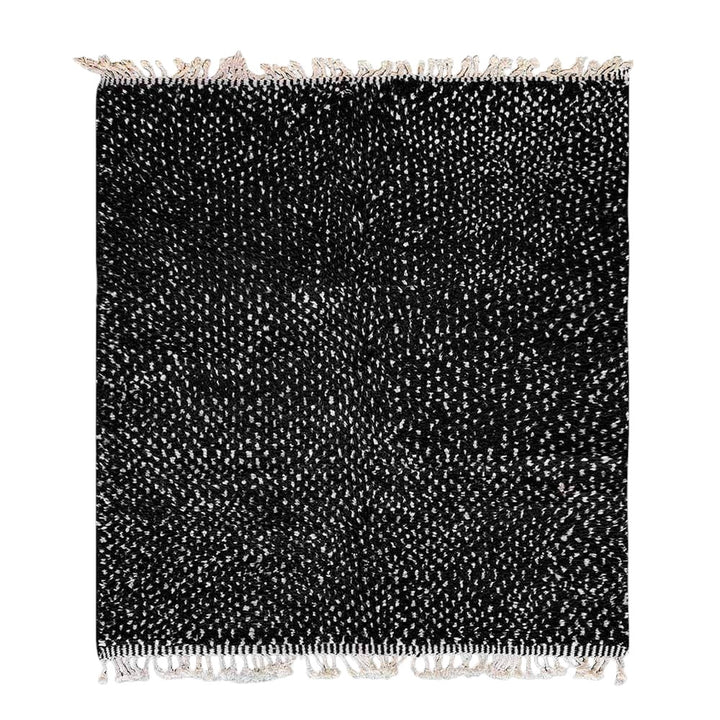 Custom Beni Ourain Rug - Black &amp; Cream Flecked
