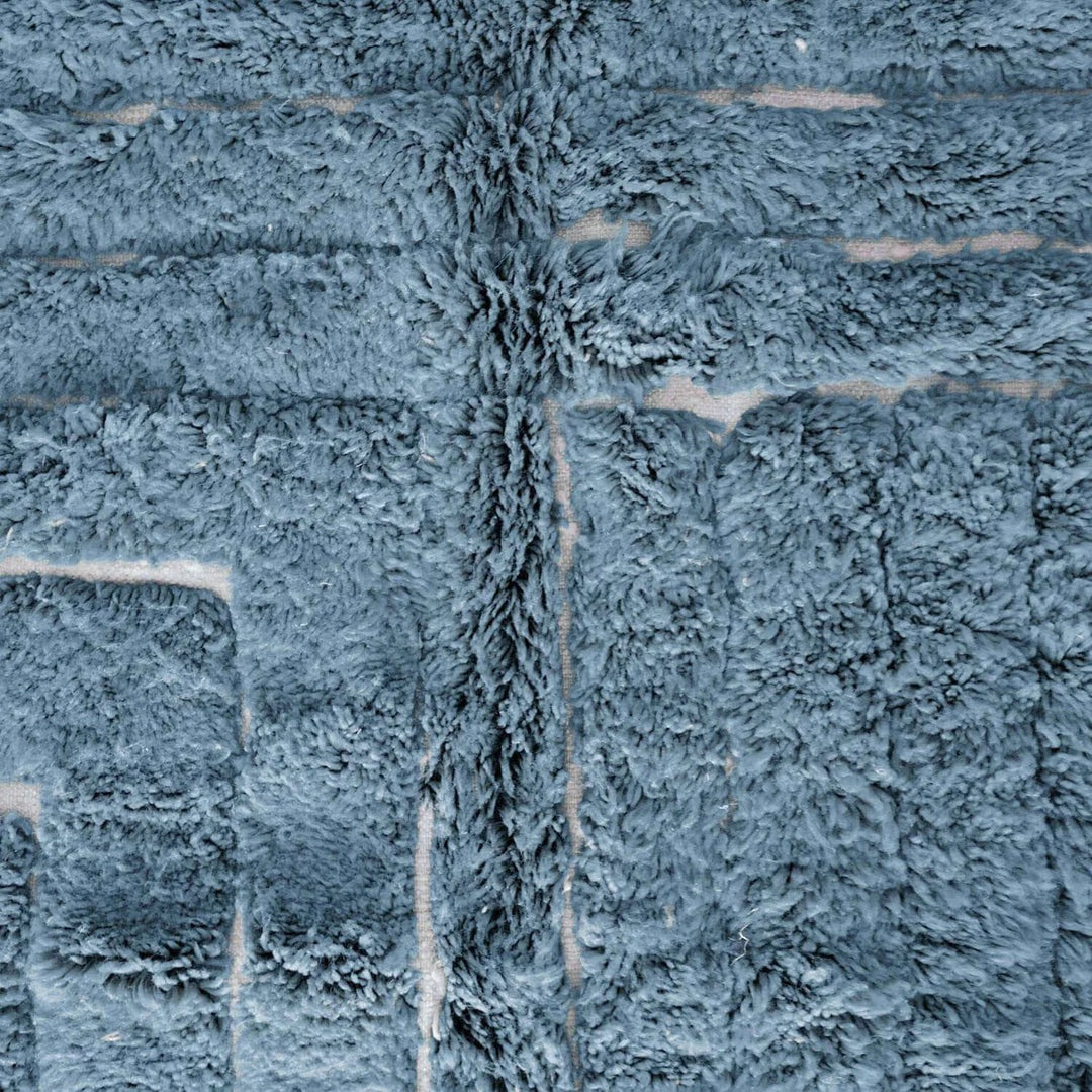 Authentic Custom Beni Ourain Rug - Blue Compass
