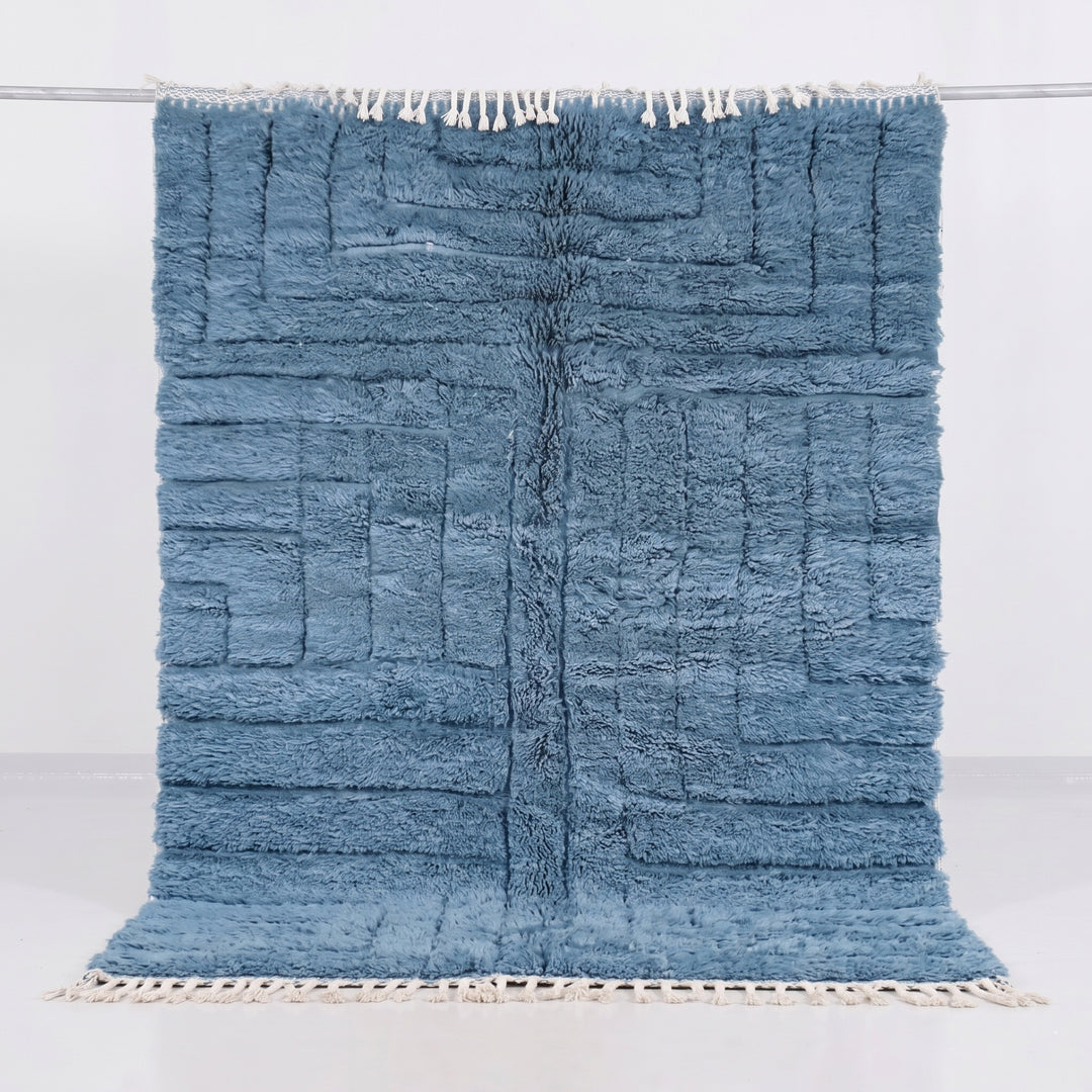 Custom Beni Ourain Rug - Blue Compass