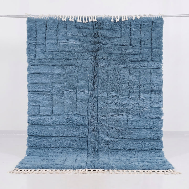 Custom Beni Ourain Rug - Blue Compass