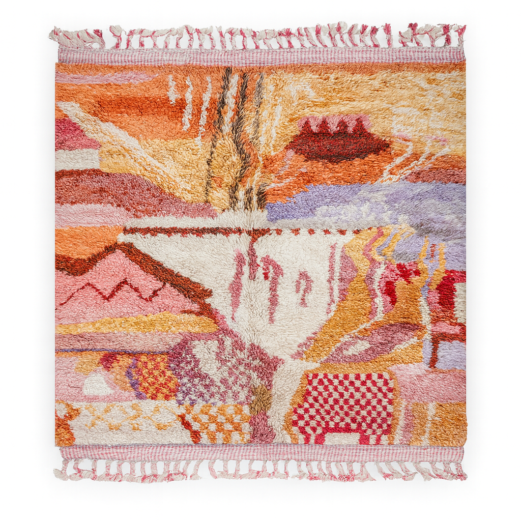 Authentic Custom Beni Ourain Rug | Sahara Sunset Dreams