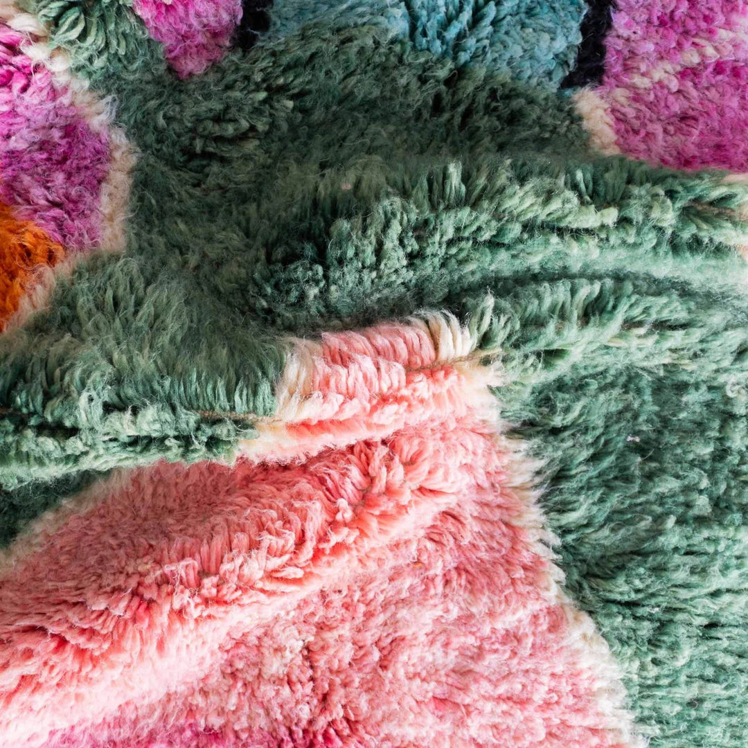 Authentic Custom Beni Ourain Rug – Abstract Colorblock