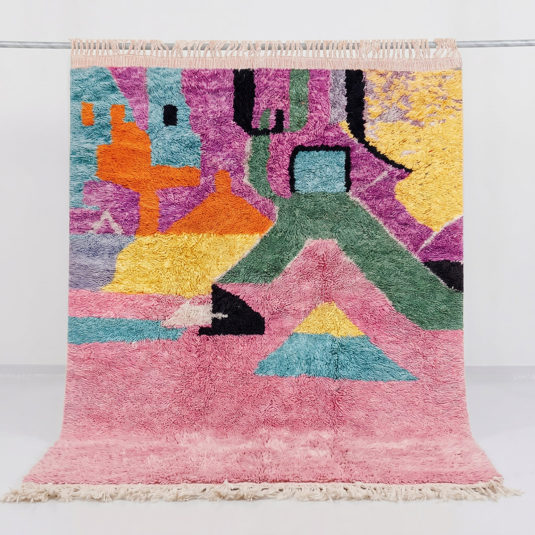 Custom Beni Ourain Rug – Abstract Colorblock