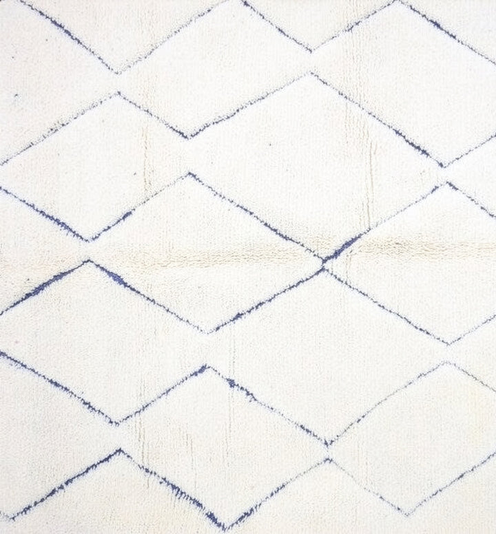 Custom Beni Ourain Rug | Classic Blue Diamond Trellis