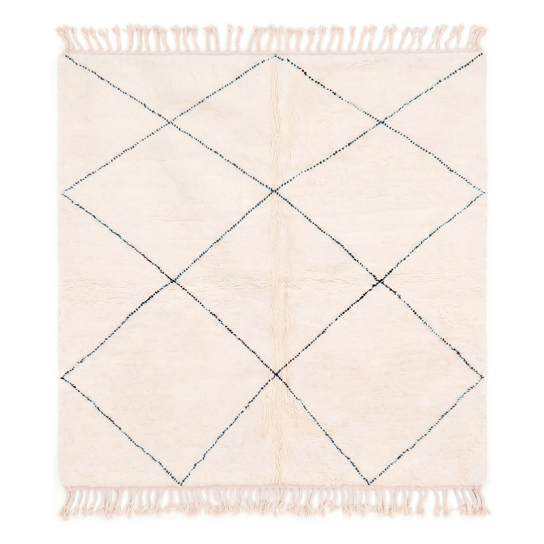 Authentic Custom Beni Ourain Rug | Classic Geometric Diamond