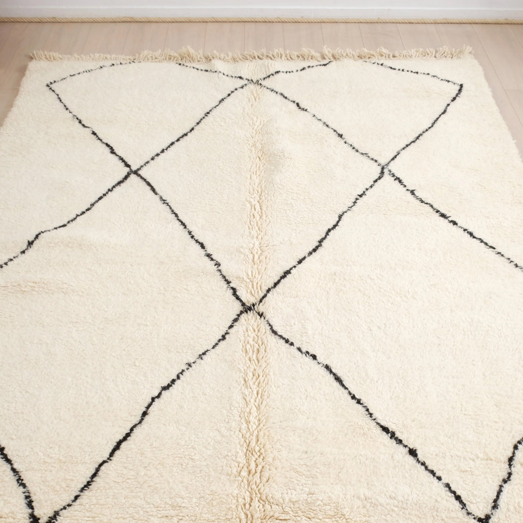 Authentic Custom Beni Ourain Rug | Classic Large Diamond Design