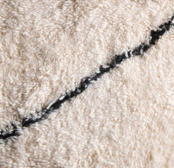Authentic Custom Beni Ourain Rug | Classic Minimalist Black Diamond