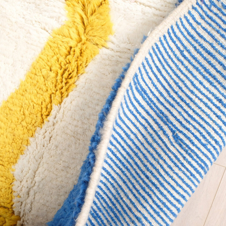Custom Beni Ourain Rug | Cobalt, Pink &amp; Mustard