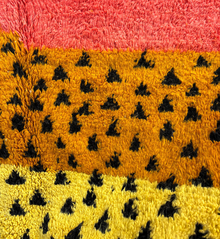 Tapis Beni Ourain sur mesure | Color block et motifs géométriques Safran