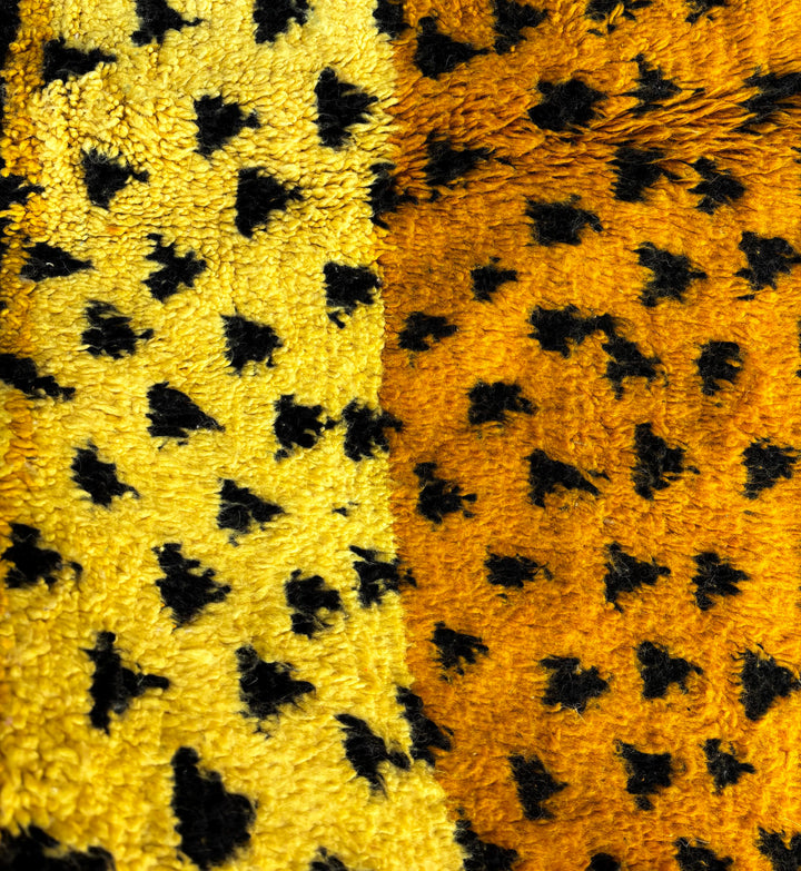 Tapis Beni Ourain sur mesure | Color block et motifs géométriques Safran