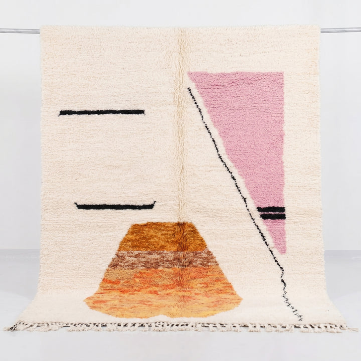 Custom Beni Ourain Rug | Contemporary Sunset Geometric
