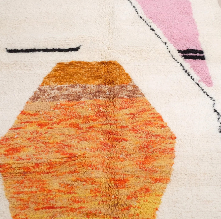 Custom Beni Ourain Rug | Contemporary Sunset Geometric