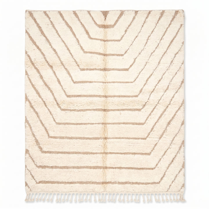 Authentic Custom Beni Ourain Rug | Cream &amp; Natural Beige