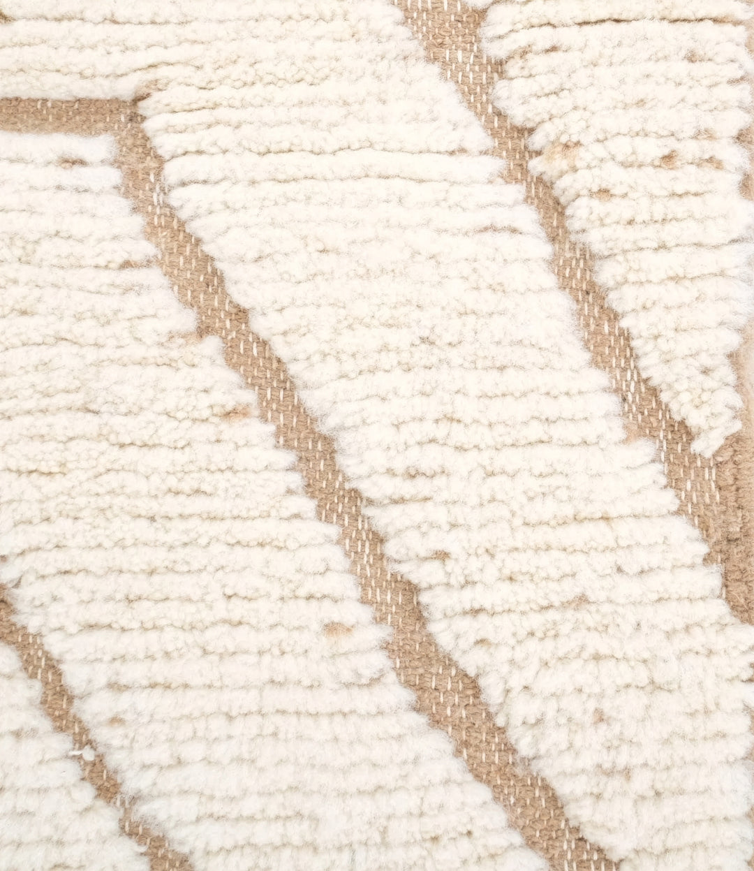 Tapis Rond Marocain Sur Mesure – Crème et Beige Naturel