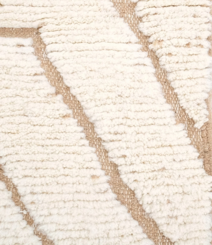 Tapis Rond Marocain Sur Mesure – Crème et Beige Naturel