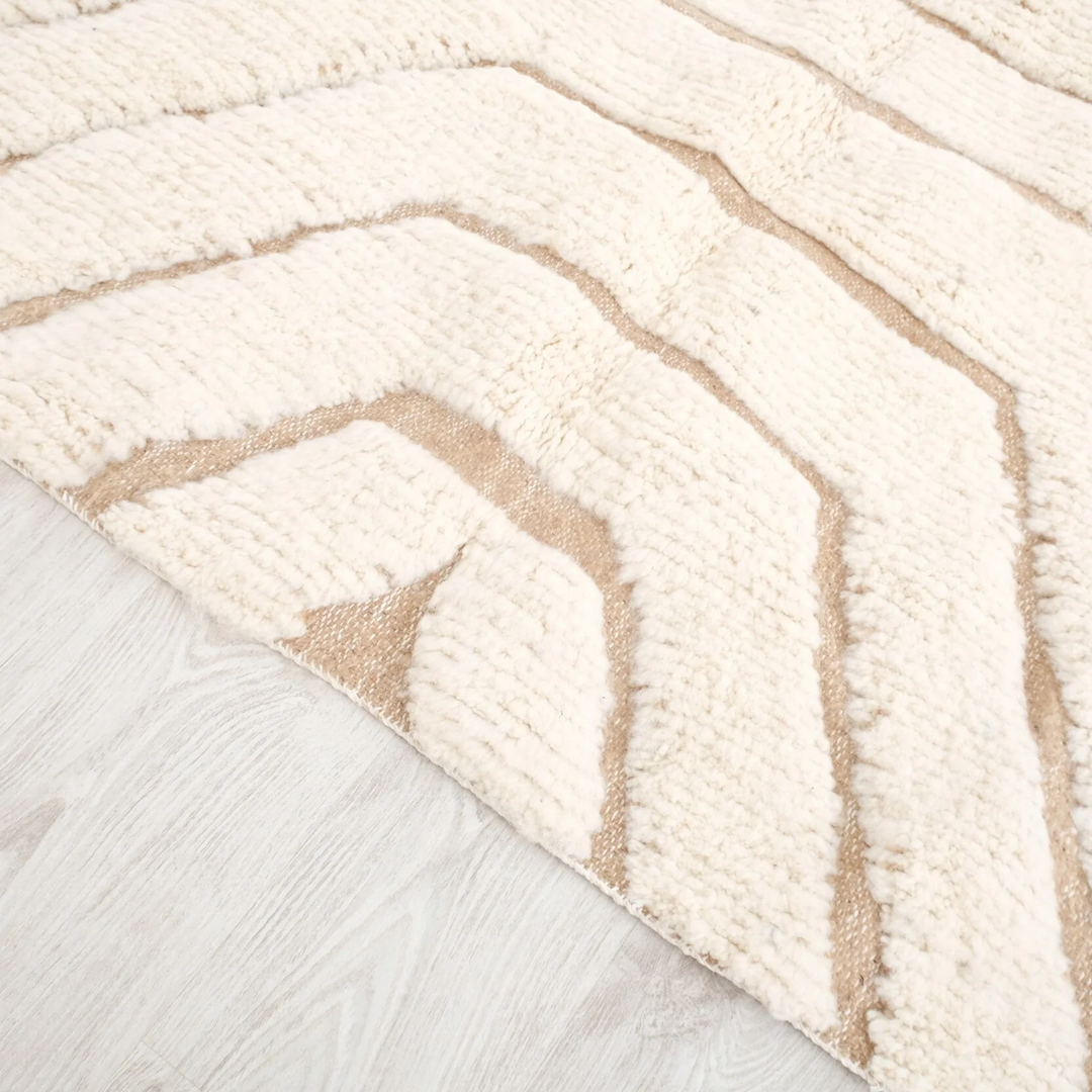 Custom Beni Ourain Rug | Cream &amp; Natural Beige