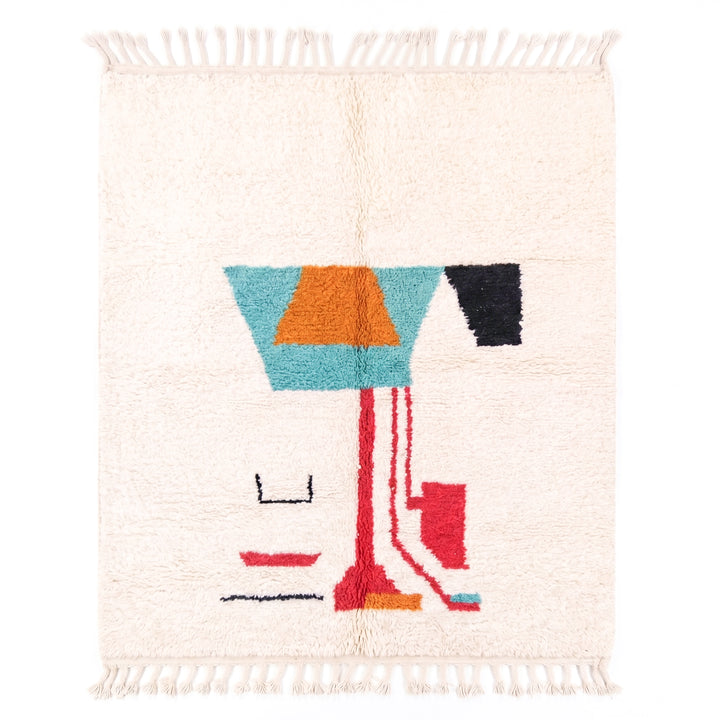 Authentic Custom Beni Ourain Rug | Eclectic Art Deco Floor Covering