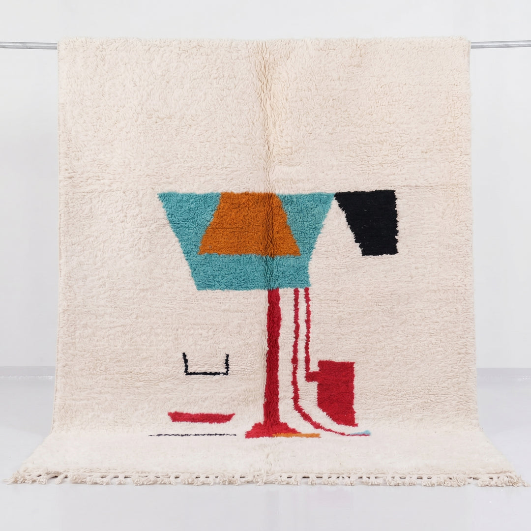 Authentic Custom Beni Ourain Rug | Eclectic Art Deco Floor Covering