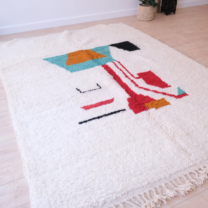Authentic Custom Beni Ourain Rug | Eclectic Art Deco Floor Covering