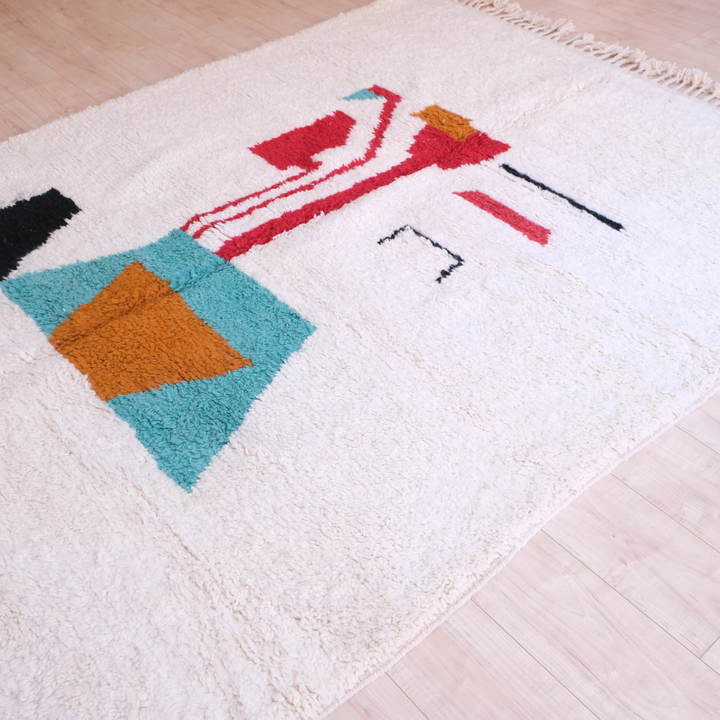 Authentic Custom Beni Ourain Rug | Eclectic Art Deco Floor Covering