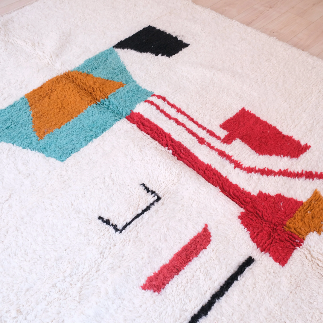 Authentic Custom Beni Ourain Rug | Eclectic Art Deco Floor Covering
