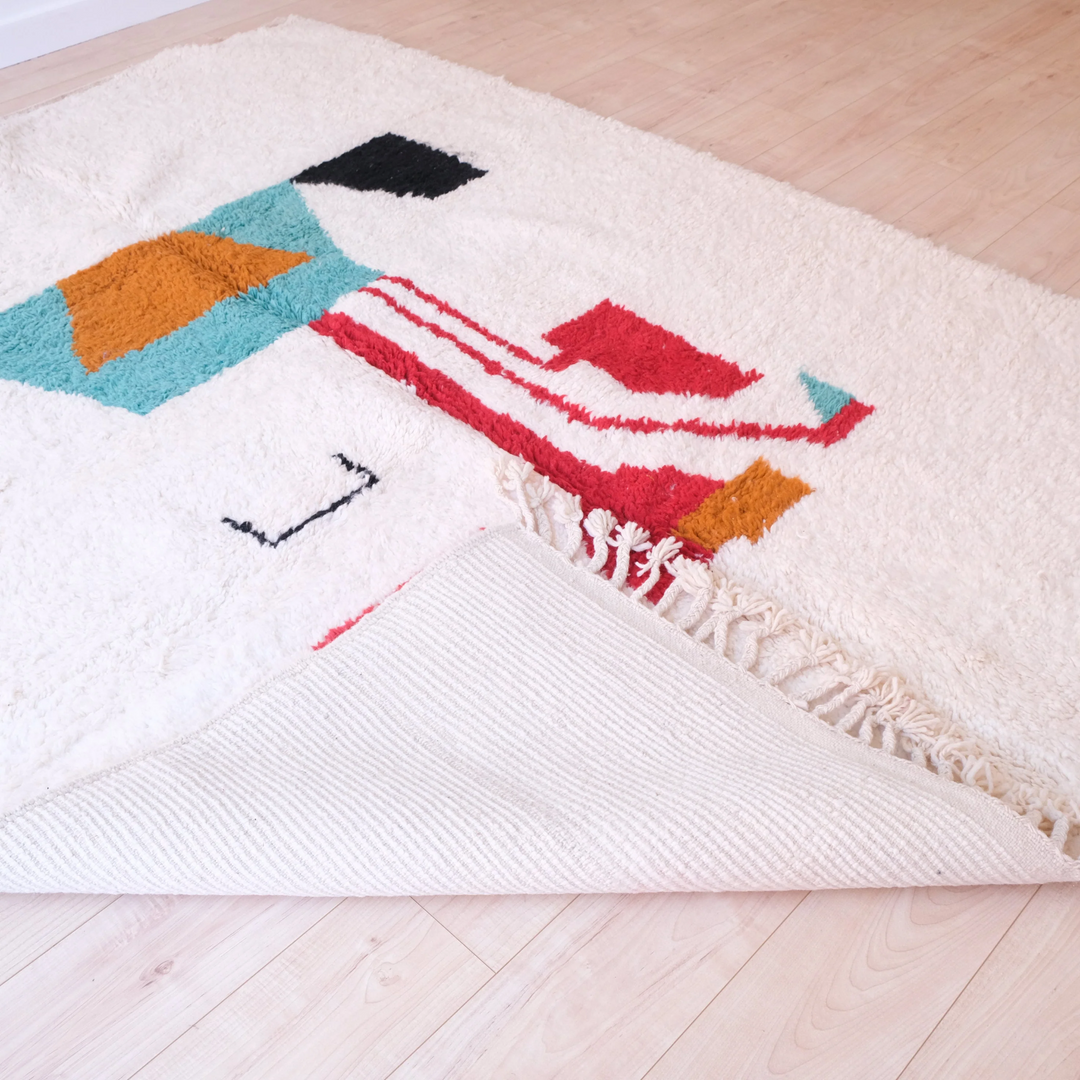Authentic Custom Beni Ourain Rug | Eclectic Art Deco Floor Covering