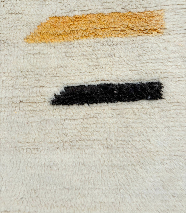 Tapis Beni Ourain personnalisé | Ivoire à motifs géométriques espiègles