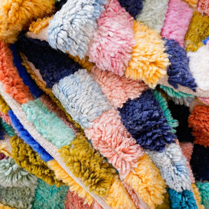 Authentic Custom Beni Ourain Rug | Kaleidoscope Color Block