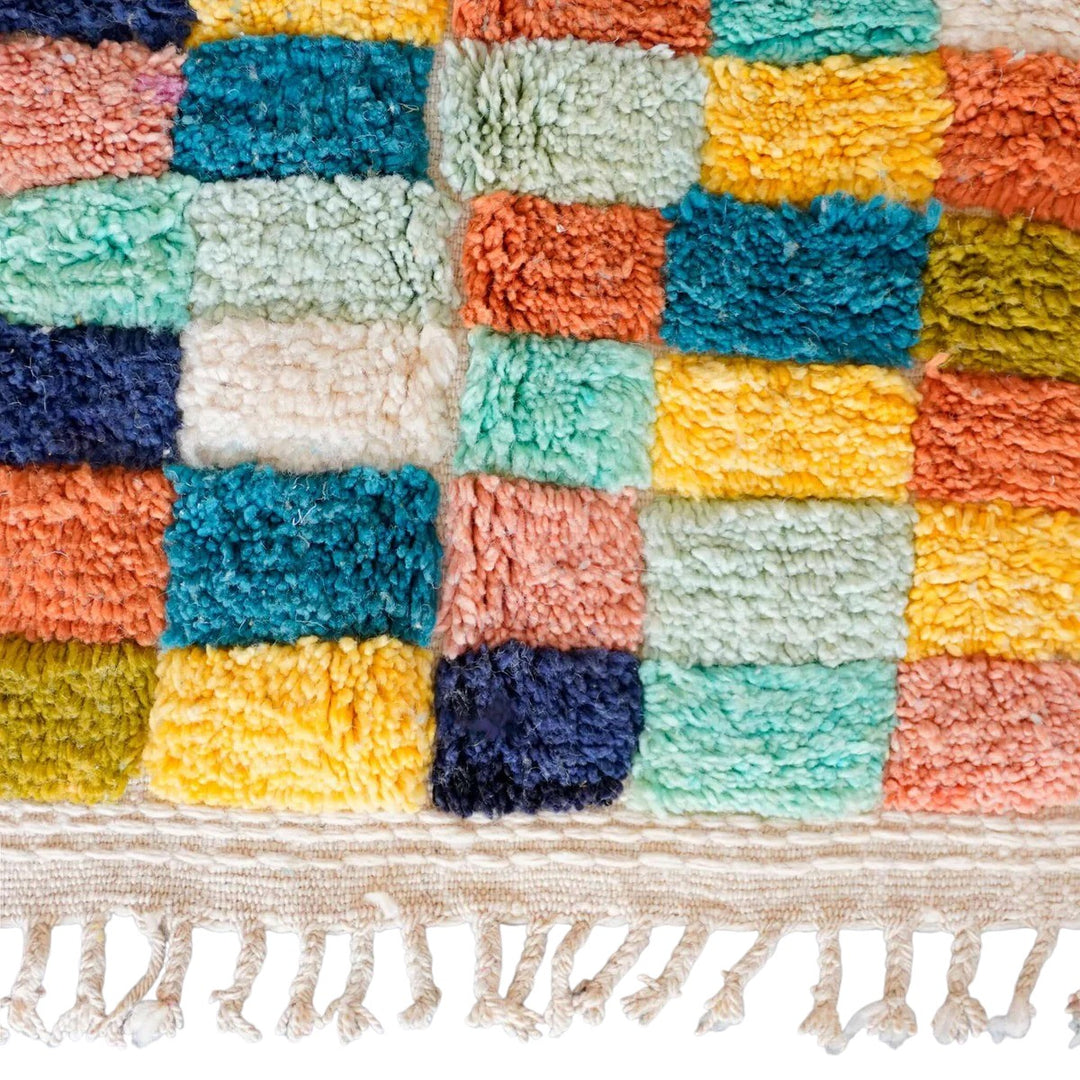 Custom Beni Ourain Rug | Kaleidoscope Color Block