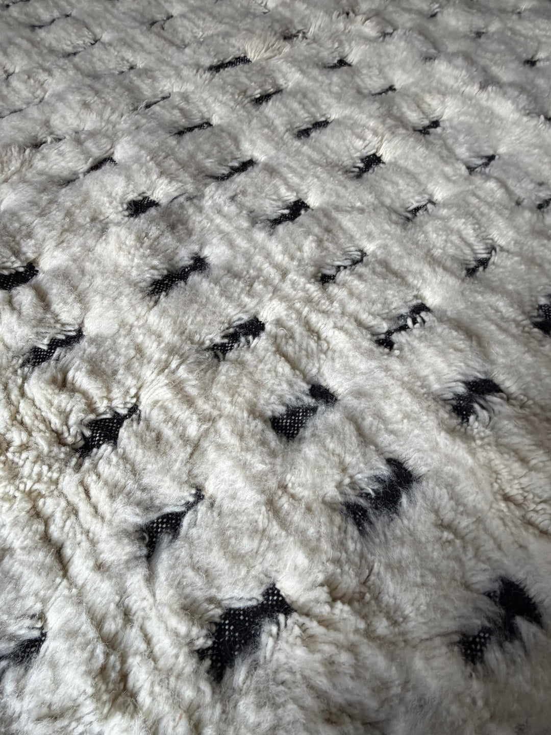 Custom Beni Ourain Rug | Minimalist Black &amp; White Grid