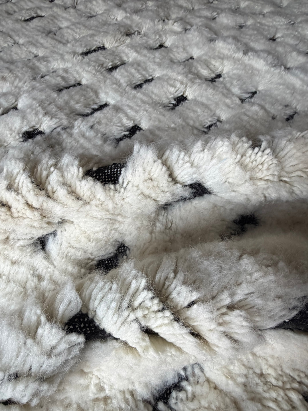 Custom Beni Ourain Rug | Minimalist Black &amp; White Grid