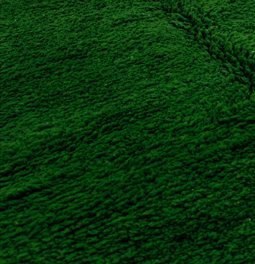 Authentic Custom Beni Ourain Rug | Minimalist Deep Forest Green