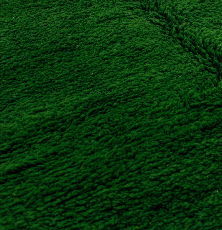 Authentic Custom Beni Ourain Rug | Minimalist Deep Forest Green