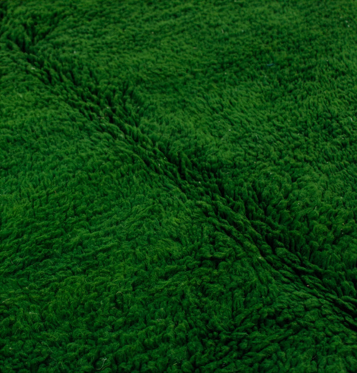 Authentic Custom Beni Ourain Rug | Minimalist Deep Forest Green