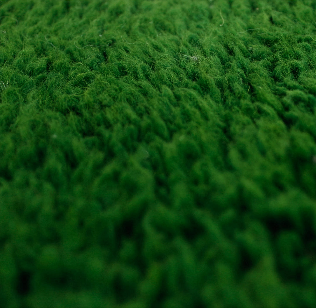 Authentic Custom Beni Ourain Rug | Minimalist Deep Forest Green