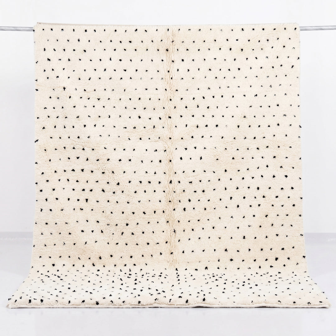 Custom Beni Ourain Rug | Minimalist Speckled Polka Dot