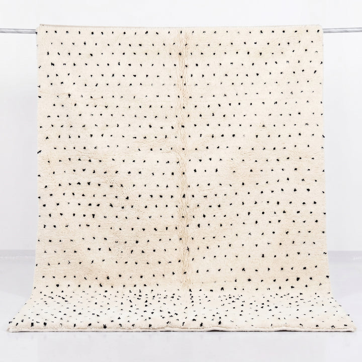 Authentic Custom Beni Ourain Rug | Minimalist Speckled Polka Dot