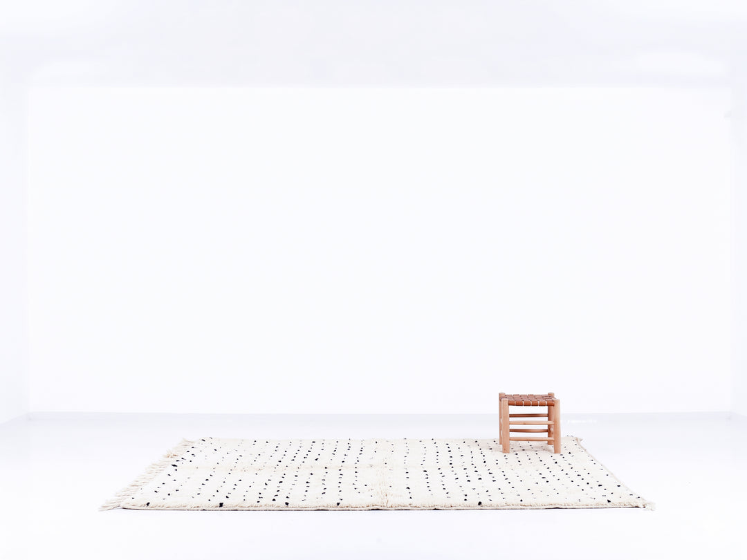 Custom Beni Ourain Rug | Minimalist Speckled Polka Dot
