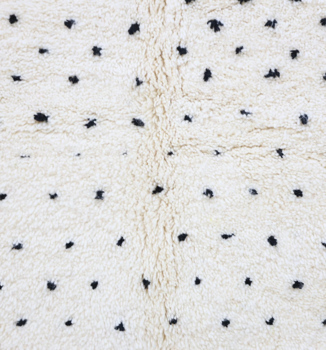 Tapis marocain rond personnalisé – Minimaliste à pois moucheté