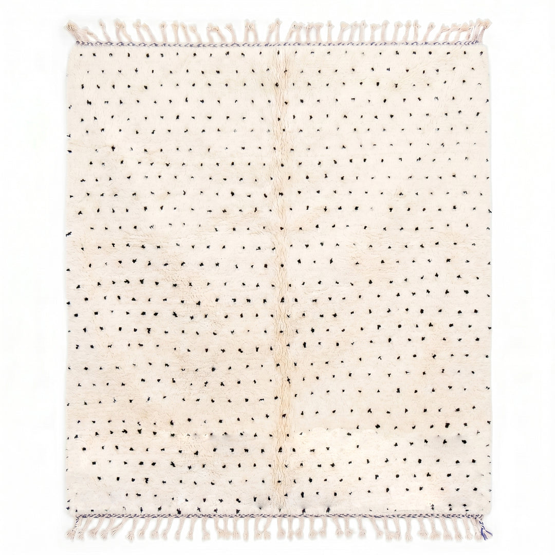 Custom Beni Ourain Rug | Minimalist Speckled Polka Dot