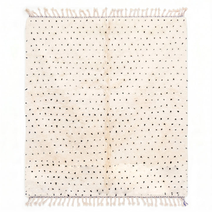 Custom Beni Ourain Rug | Minimalist Speckled Polka Dot
