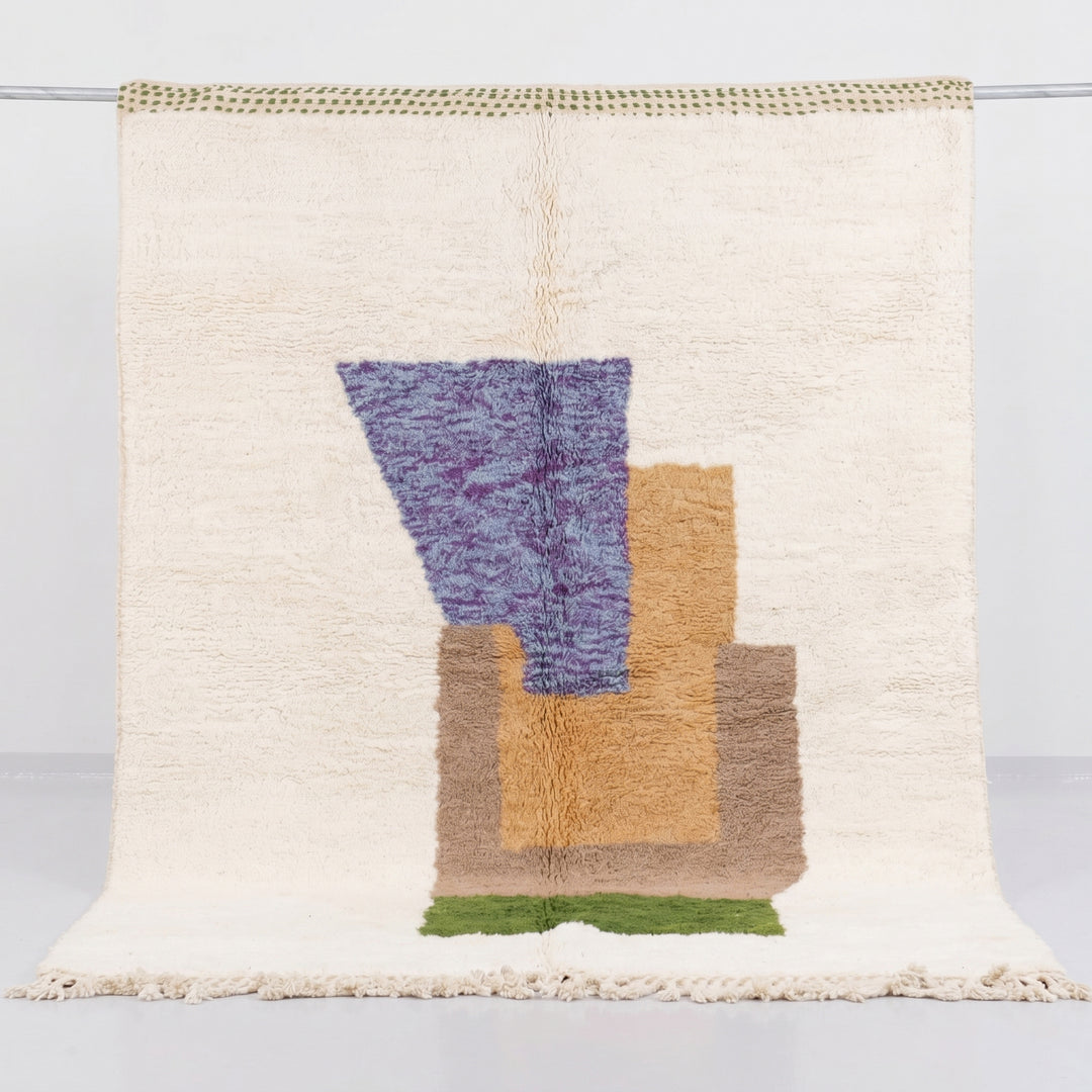 Custom Beni Ourain Rug | Modern Abstract Color Block