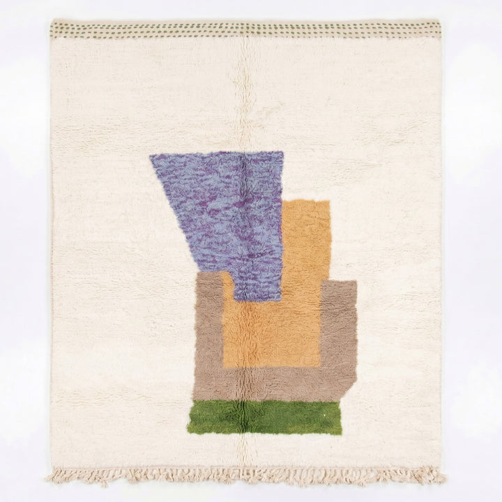 Custom Beni Ourain Rug | Modern Abstract Color Block