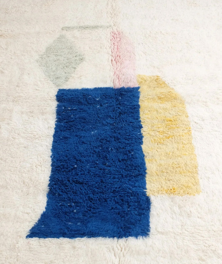 Authentic Custom Beni Ourain Rug | Plush Wool Abstract Geometric
