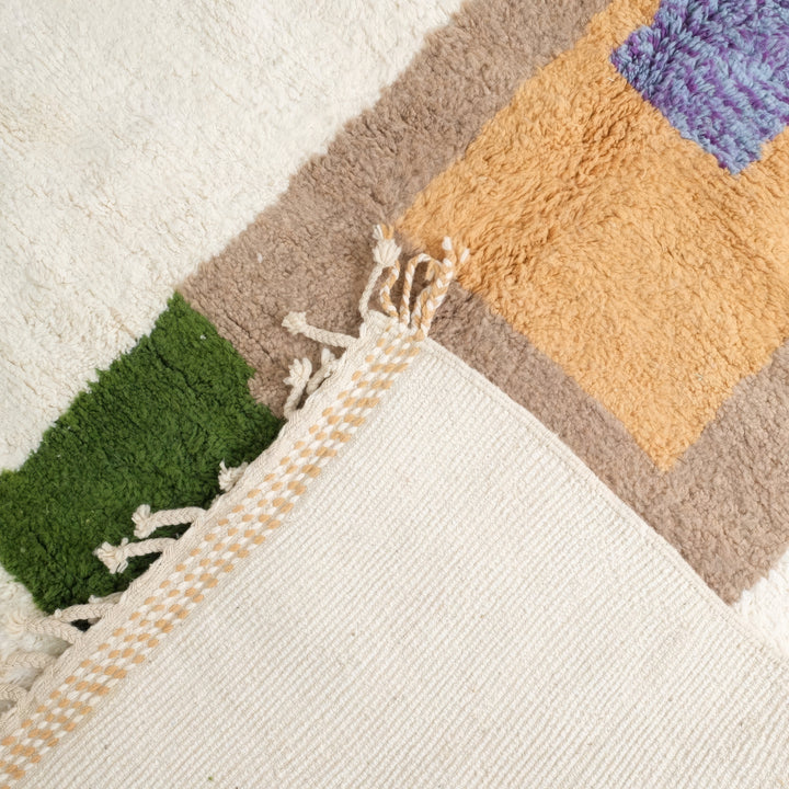 Custom Beni Ourain Rug | Modern Abstract Color Block