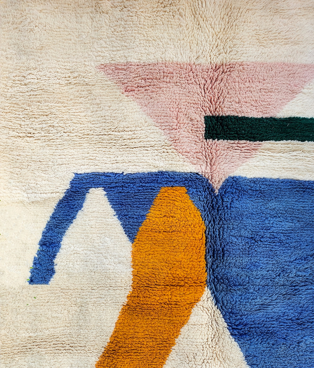 Authentic Custom Beni Ourain Rug | Modern Abstract Geometric Shag