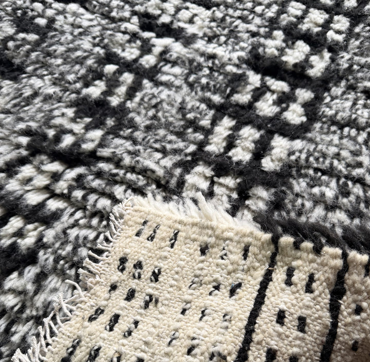 Authentic Custom Beni Ourain Rug | Modern Geometric Art